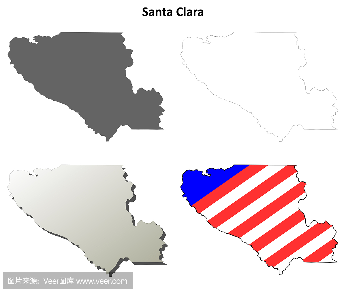 圣克拉拉县,加利福尼亚大纲地图集