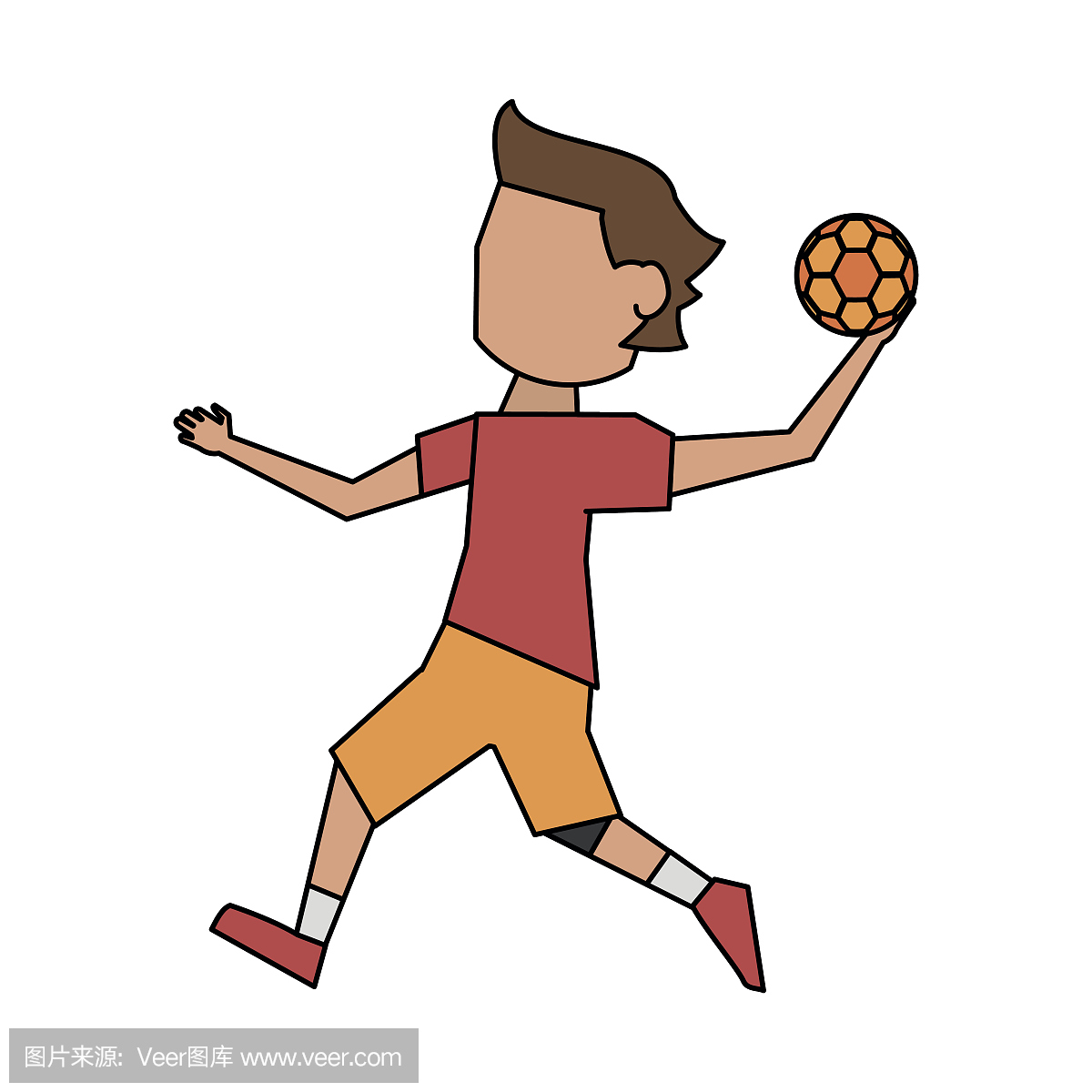 手球运动员卡通