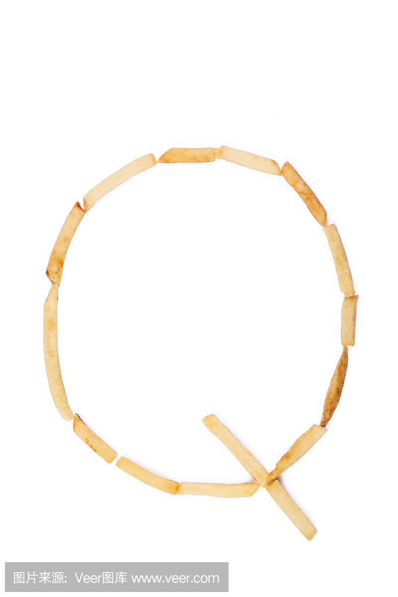 速食炸薯条,炸薯片,英文字母Q,Q字母的