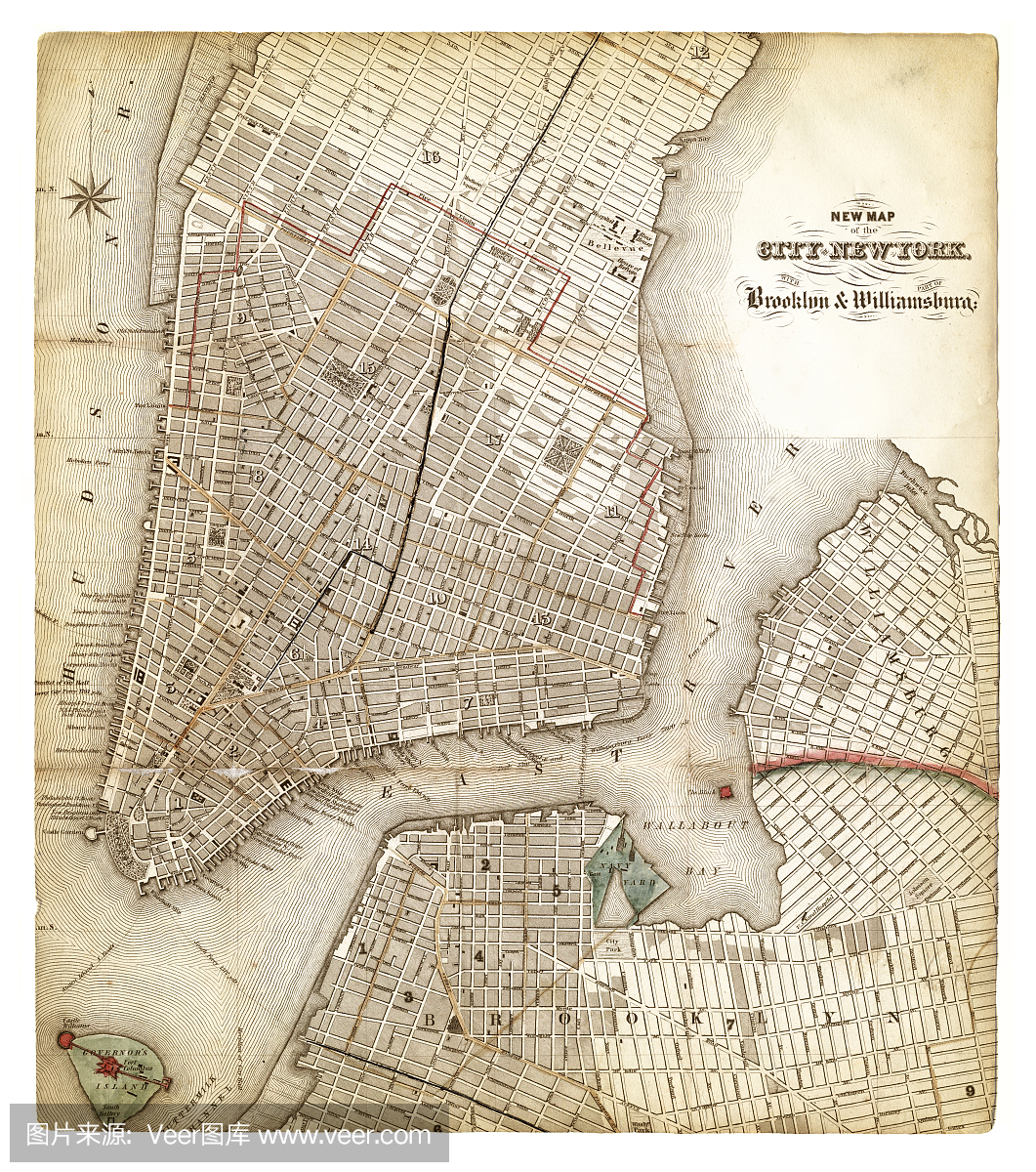 纽约市地图1840