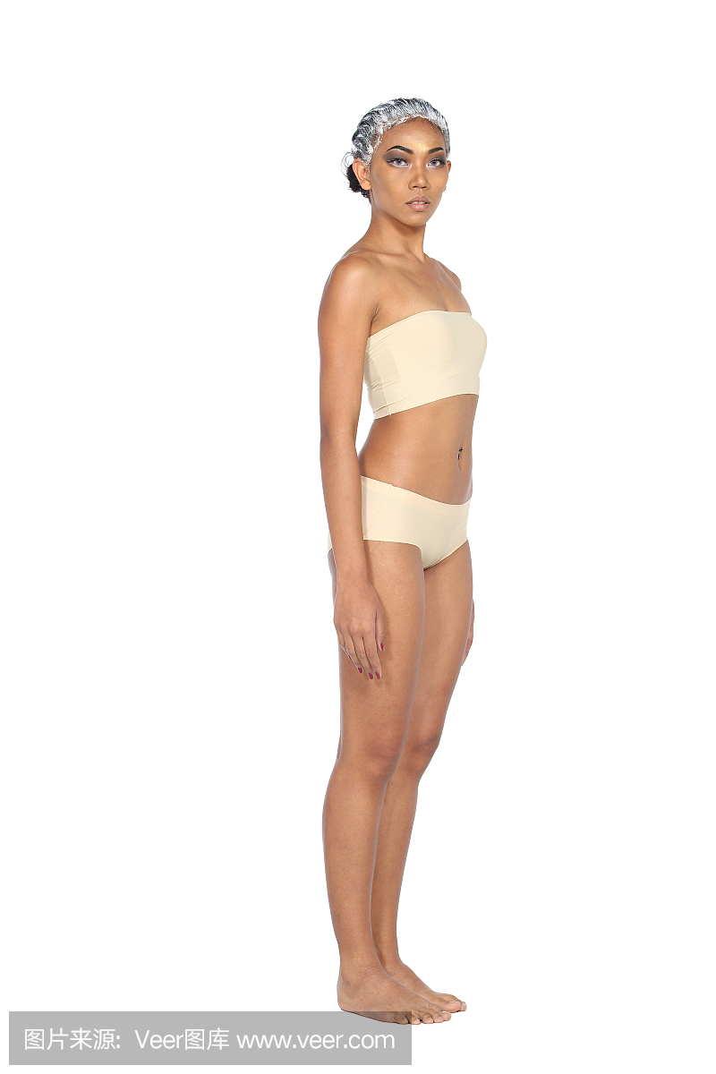 Snap全身身材谭皮肤女模特肤色肤色内裤赤脚