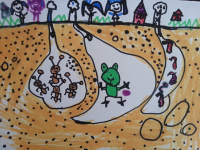 小动物过冬儿童画