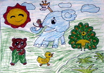 高清动物园儿童画_高清动物园儿童画图片大全