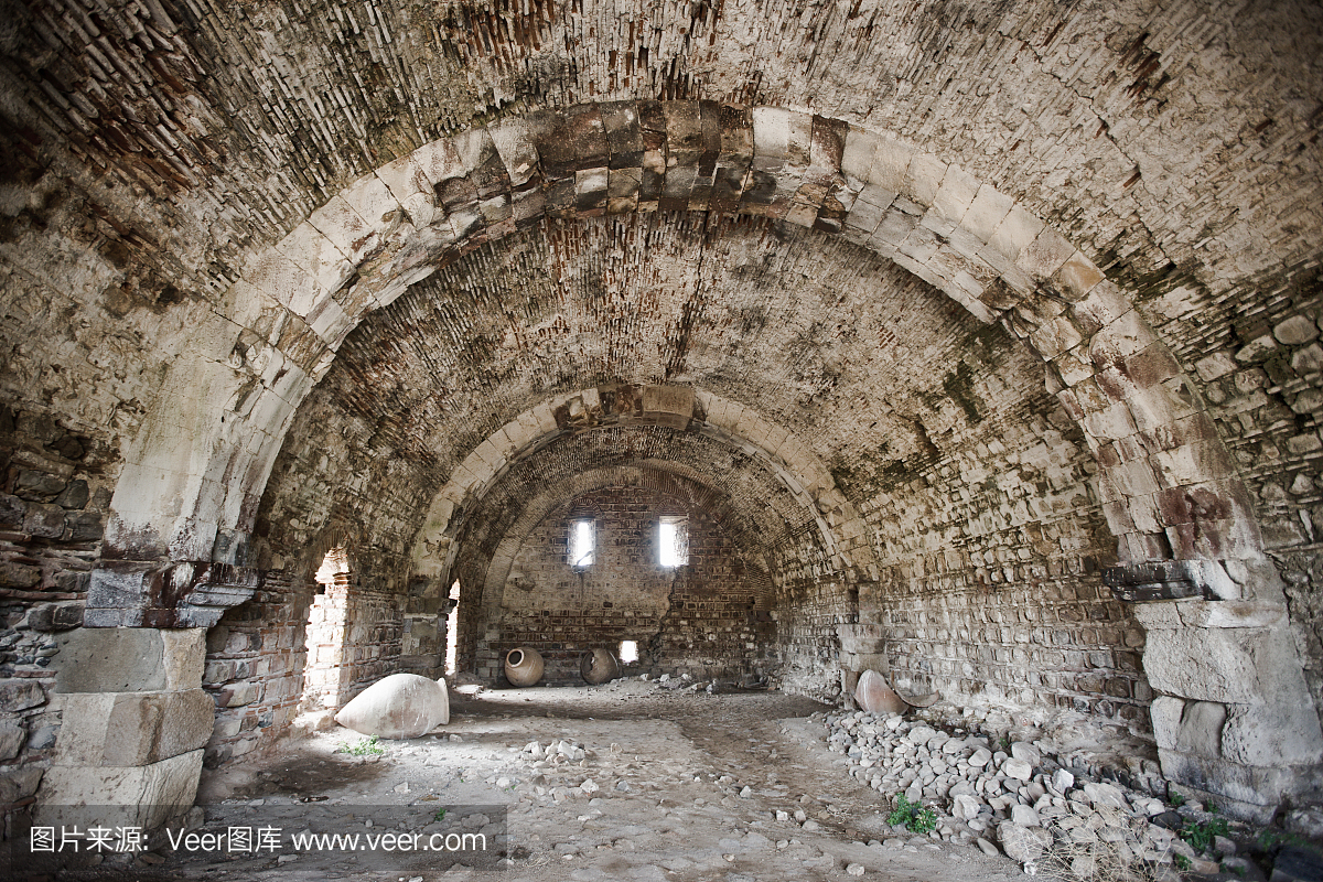 希腊热浴废墟古代内部
