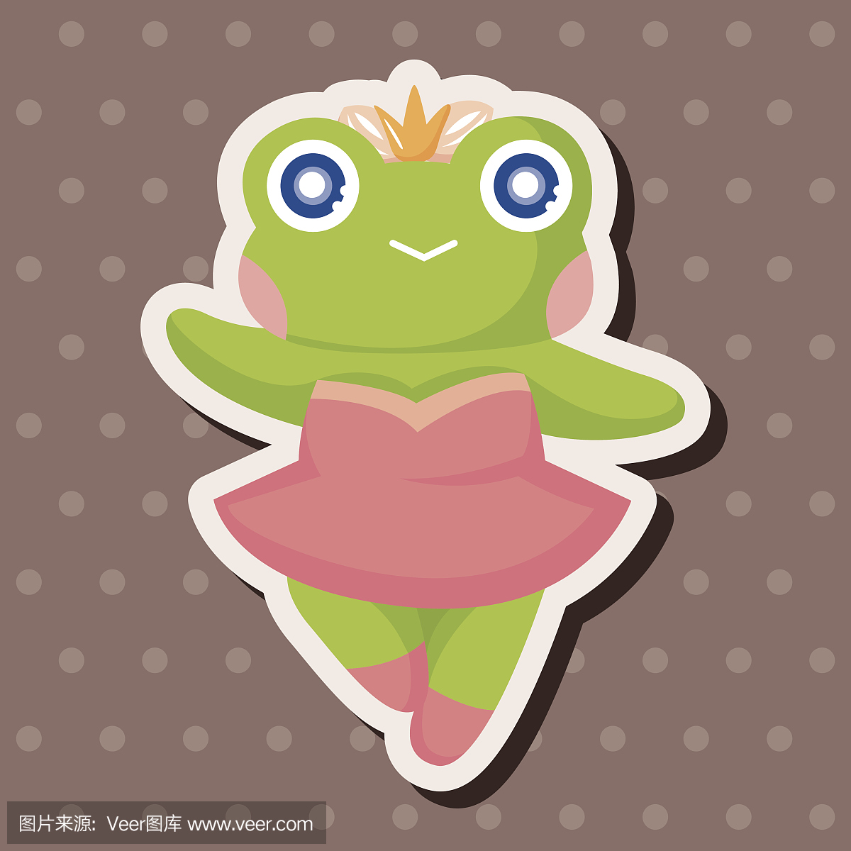 动物青蛙跳舞卡通主题元素