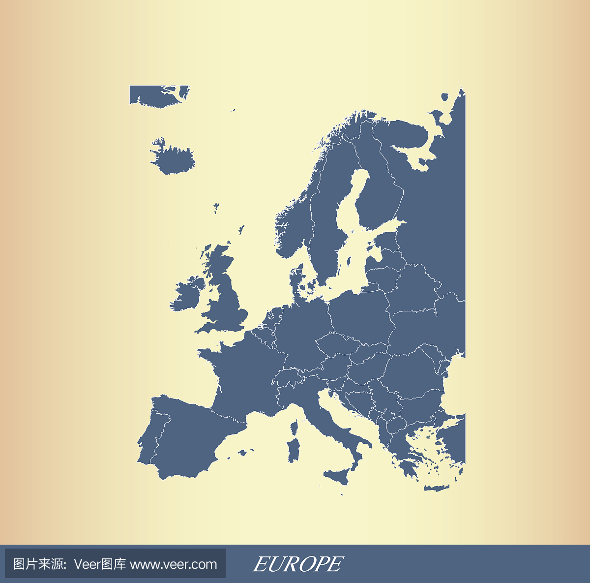 欧洲国家地图矢量素材图片-图行天下素材网