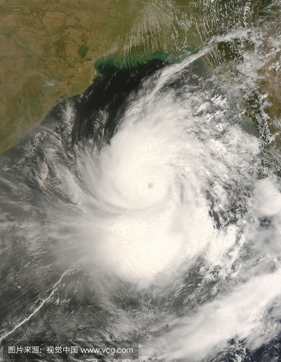 2008年5月1日,纳尔吉斯台风翱翔在孟加拉湾,已