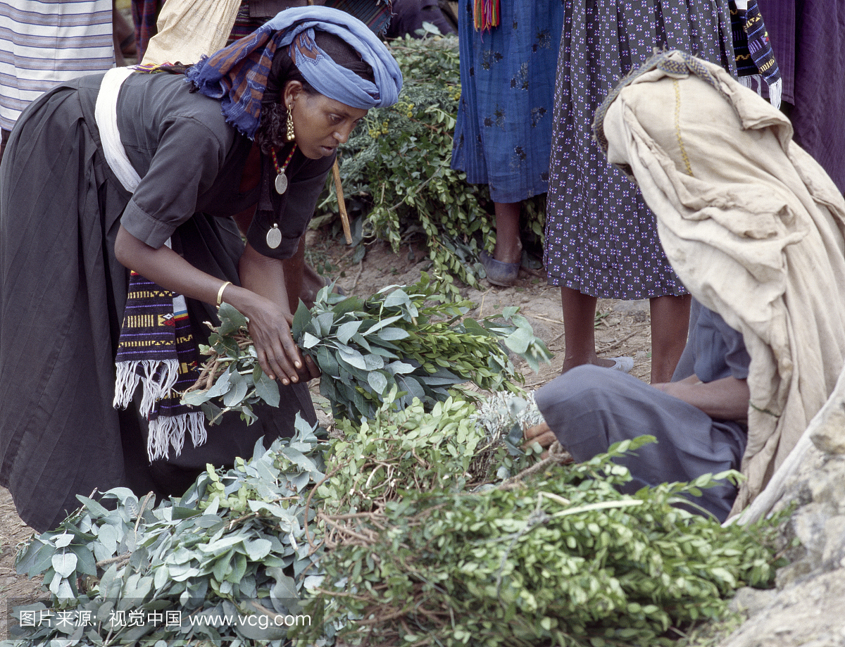 埃塞俄比亚,Shewa省,Senbete。 Senbete市场