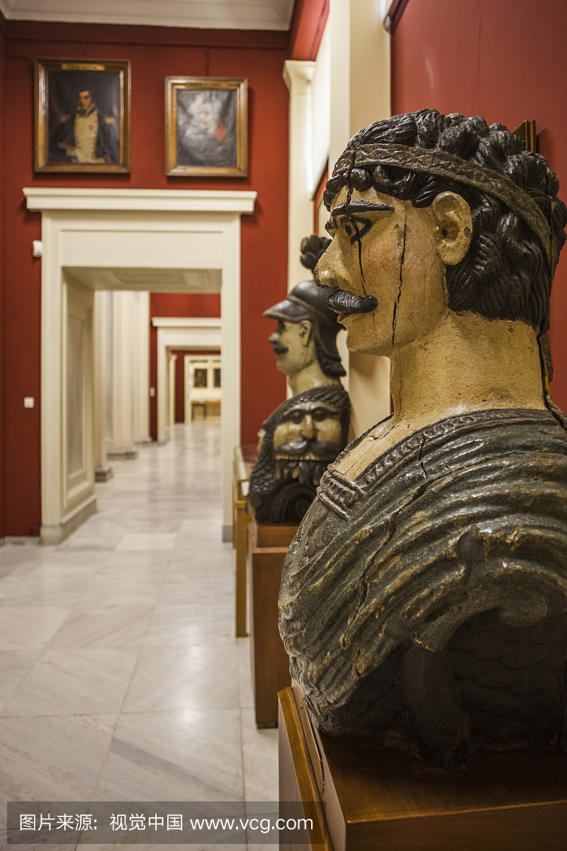 希腊,雅典,国家历史博物馆,斯巴达领导人Leoni