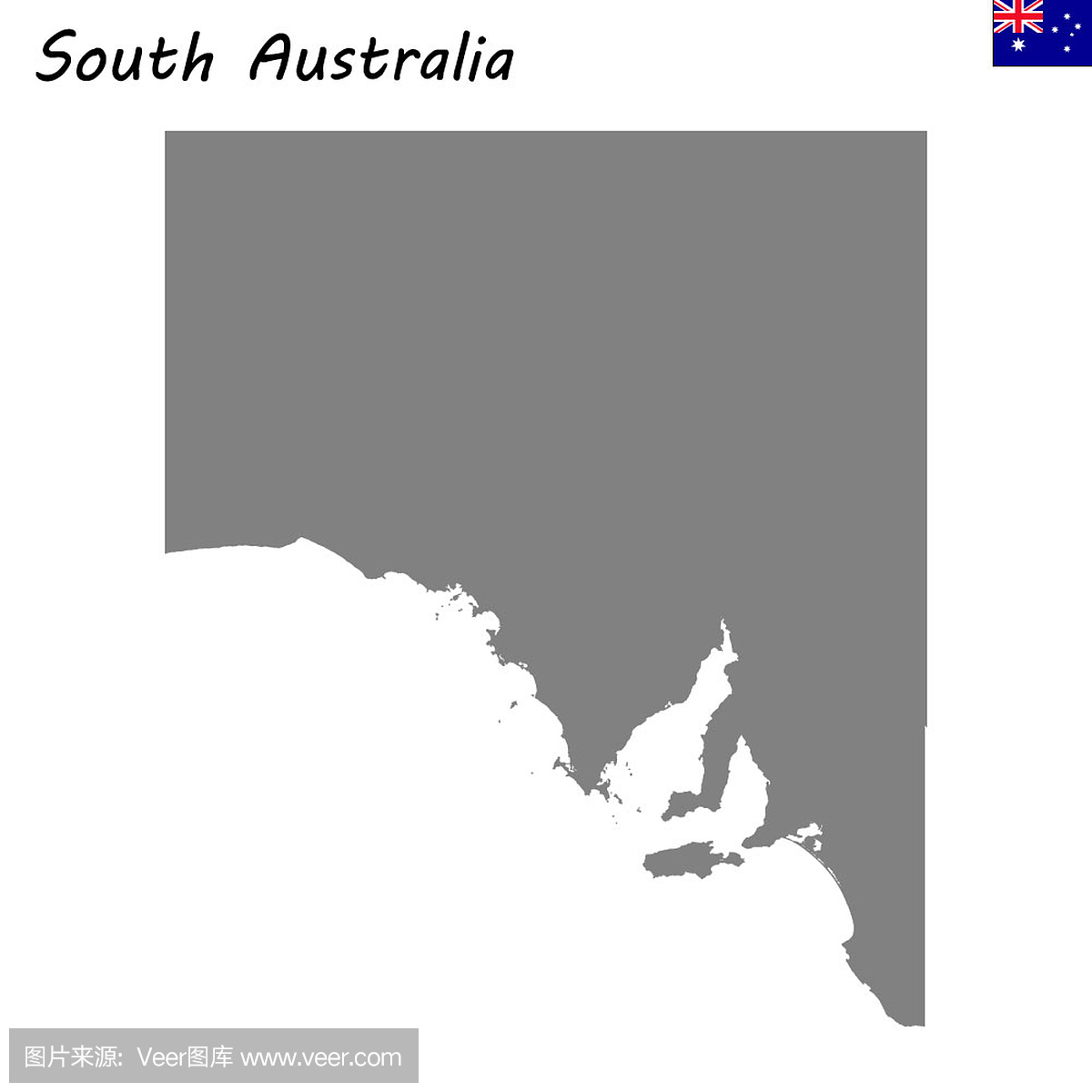 南澳大利亚地图是澳大利亚的一个州