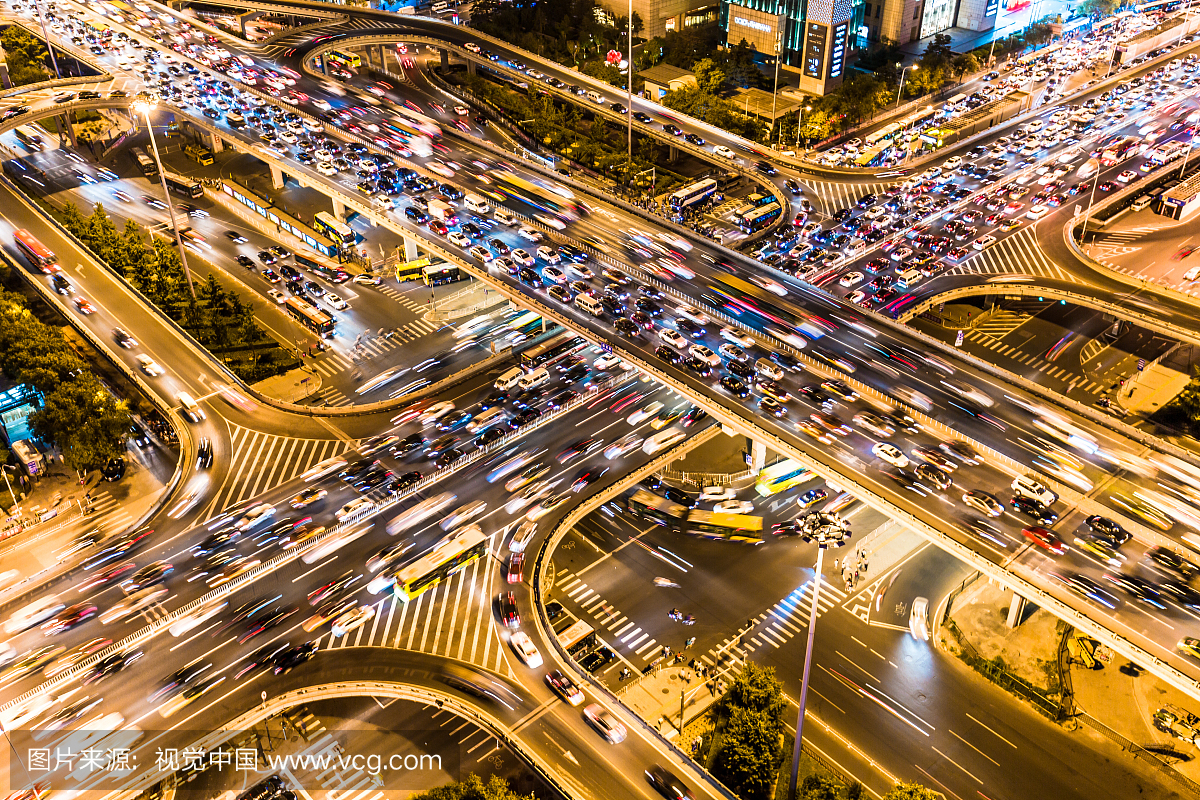汽车,北京,中国国际贸易中心,夜晚