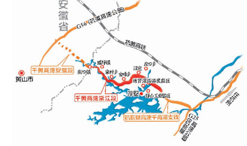 千黄高速线具体线路图图片