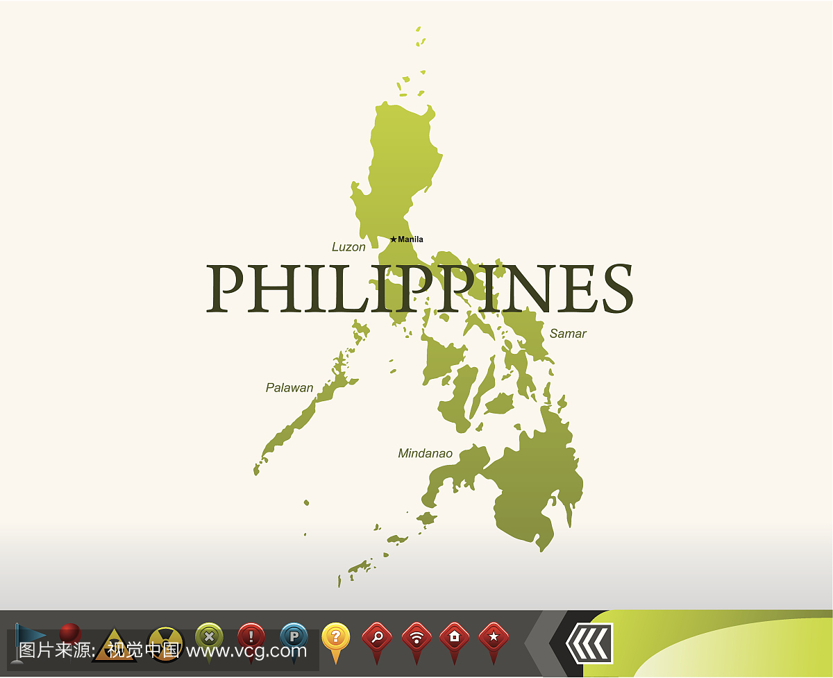 菲律宾地图与导航图标